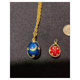 Four additional egg pendants