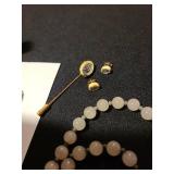 Jewelry, including Baltic Amber, Scrimshaw, Onyx cufflinks and tie tack