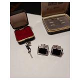 Jewelry, including Baltic Amber, Scrimshaw, Onyx cufflinks and tie tack