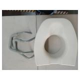 Elevated Toilet Seat with Arms - Retail: $29