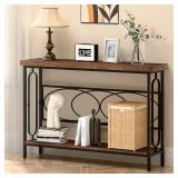Industrial Console Table with Decorative Metal Frame - Retail: $89