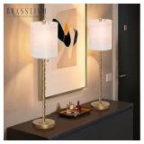 Modern Gold Table Lamp with White Shade - Retail: $89