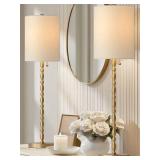 Modern Gold Table Lamp with White Shade - Retail: $89
