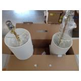 Modern Gold Table Lamp with White Shade - Retail: $89