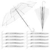 Clear Transparent Auto Open Umbrellas - Bulk Set - Retail: $89