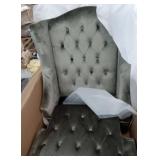 Elegant Tufted Velvet Accent Chair - Item Sold As Is
