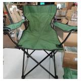 Set of 4 Portable Folding Camping Chair - Forest Green