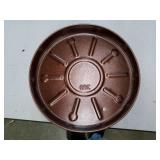 Brown Plant Caddy with Wheels