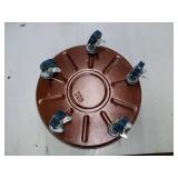 Brown Plant Caddy with Wheels