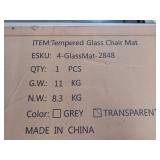 Tempered Glass Chair Mat - Professional Office Floor Protector 48 inch x 28 inch