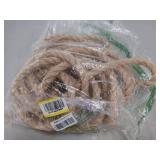 Natural Jute Rope - Heavy Duty Twisted Cord 34ft