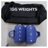 Egg Weights Blue Fitness Grip Weights with Carry Bag