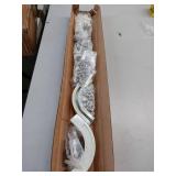 New White Curved Curtain Track Set  a divider  real for a room