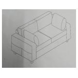 60-inch Modern Fabric Loveseat - Assembly Required