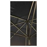 Best Choice Products 10ft Solar Polyester LED Lighted Patio Umbrella w/Tilt Adjustment and UV-Resistant Fabric - Navy Blue - Retail: $0