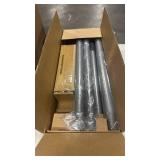 Curtain Rods for Windows 16 to 120 Inches Adjustable Length 1 Inch Diameter Window Curtain Rod with Aluminium End Cap, Silver Gray - Retail: $0