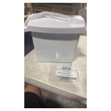 Rubbermaid 614000 Sanitary Napkin Receptacle with Rigid Liner, Rectangular, Plastic, White - Retail: $0