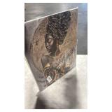 African American Wall Art, Canvas Painting Black And Golden Woman Portrait Abstract Gold Earrings Necklace Poster Artwork Modern Home Decorations Framed Ready To Hang For Living Room Bedroom20x16in - 