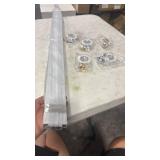 15 Pcs 36\" x 1\" Cork Strips Bulletin Bar Strips for Wall Bulletin Board Aluminum Trim Brown Cork Boards with Accessories for Paste Notes Photos Classroom Office Home Holiday Decor - Retail: $0