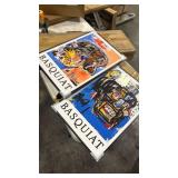 2pack heheta Basquiat Print Jeanmichel Basquiat Poster Untitled Exhibition Poster Blue Wall Art Maximalist Print Expressionist Print - Retail: $0