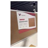 VIZ-PRO Wall-Mounted Cork Message Board - Retail: $45