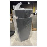 Set of 2 Tall Planter, 21 inch Large Plastic Planter with Drain Hole & Saucers, Large Outdoor Planters for Porch, Garden, Patio, Balcony(Lead Gray) - Retail: $0