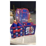 Idea Nuova Marvel Spidey and His Amazing Friends 3 Piece Room Solution Storage Set, Collapsible Bins & Hamper for Kids Bedroom or Playroom (no large organizer) - Retail: $0