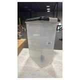 IRIS USA Airtight Dog Food Storage Container, Up to 38 lbs, Attachable Wheels, For Dog Cat Bird and Other Pet Food Storage Bin, Keep Fresh, Translucent Body, Easy Mobility, Black - Retail: $0