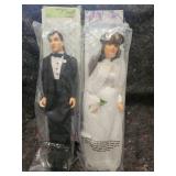 Vintage Avon Bride and Groom Doll Set - New in Package - Retail: $45
