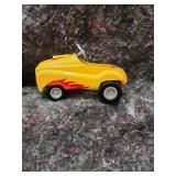 Vintage Hallmark Kiddie Car Yellow Hot Rod Pedal Car - Retail: $125