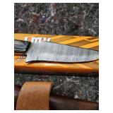 Handcrafted  Steel Knife with Purple Resin Handle