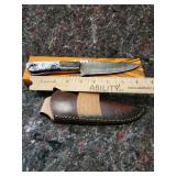Handcrafted  Steel Knife with Purple Resin Handle