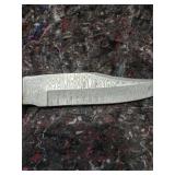 Handcrafted Steel Hunting Knife with Blue Stabilized Handle