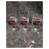 Vintage NASCAR Budweiser Racing Beer Glasses  - Retail: $25