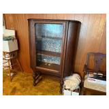 ANTIQUE CHINA HUTCH CABINET 32" W x 19" D x 61" H- DR