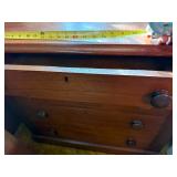 ANTIQUE 4 DRAWER OAK CHEST 32" W X 19" D X 28" H- DR