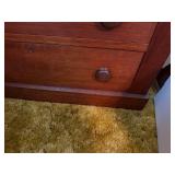 ANTIQUE 4 DRAWER OAK CHEST 32" W X 19" D X 28" H- DR