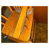 OAK REPRODUCTION HIGH CHAIR W/ WOOD TRAY- DR