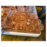 PINK DEPRESSION GLASSES SET FLAT- LR