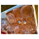 PINK DEPRESSION GLASSES SET FLAT- LR