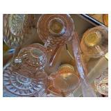 PINK DEPRESSION GLASSES SET FLAT- LR