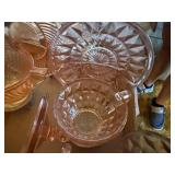 PINK DEPRESSION GLASSES SET FLAT- LR