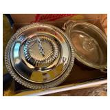 CASSEROLE DISHES X 2 W/ METAL STANDS- FRT