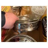 CASSEROLE DISHES X 2 W/ METAL STANDS- FRT