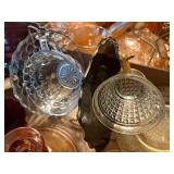 GLASSWARE MISCELLANEOUS FLAT W/ CREAM & SUGAR/ CANDLESTICKS/CUP/SAUCER X 11- FRT