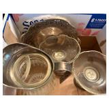 GLASSWARE BOX W/ PITCHER/ BOWL & 2 PEDESTAL DISHES- FRT