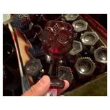 AVON RUBY RED STEMWARE, VASES & MISC X 20 PCS- FRT