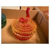 SWAN DISHES W/ LIDS X 2- FRT