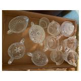 CLEAR GLASSWARE CREAM & SUGAR SETS/ MISCELLANEOUS 11 PCS- FRT