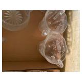 CLEAR GLASSWARE CREAM & SUGAR SETS/ MISCELLANEOUS 11 PCS- FRT